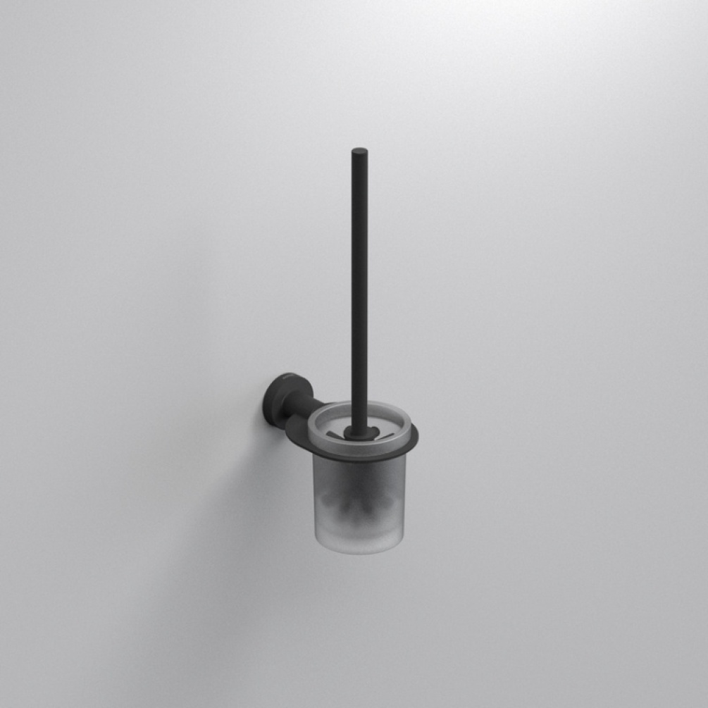 Close up product image of the Origins Living Tecno Project Black Toilet Brush